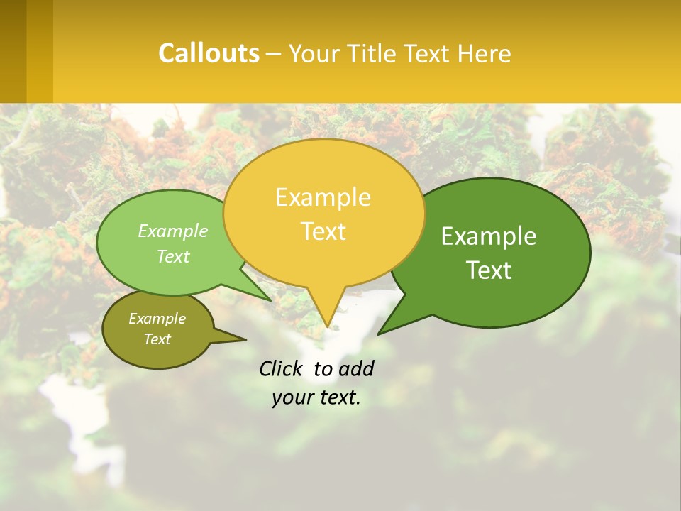 A Pile Of Green Weed Sitting On Top Of A Table PowerPoint Template