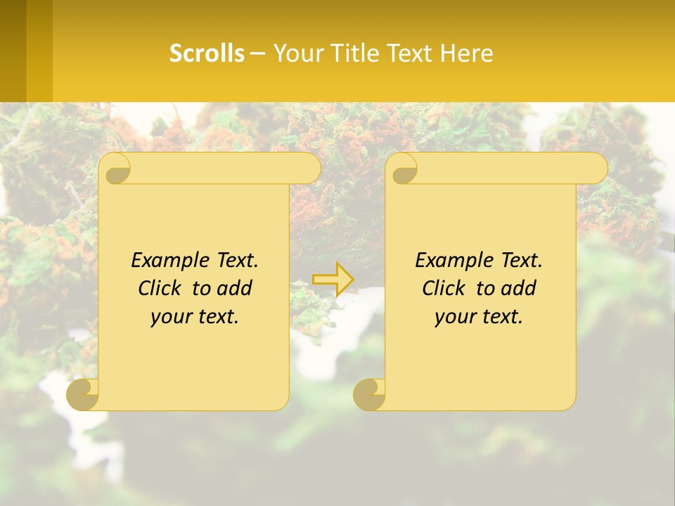 A Pile Of Green Weed Sitting On Top Of A Table PowerPoint Template