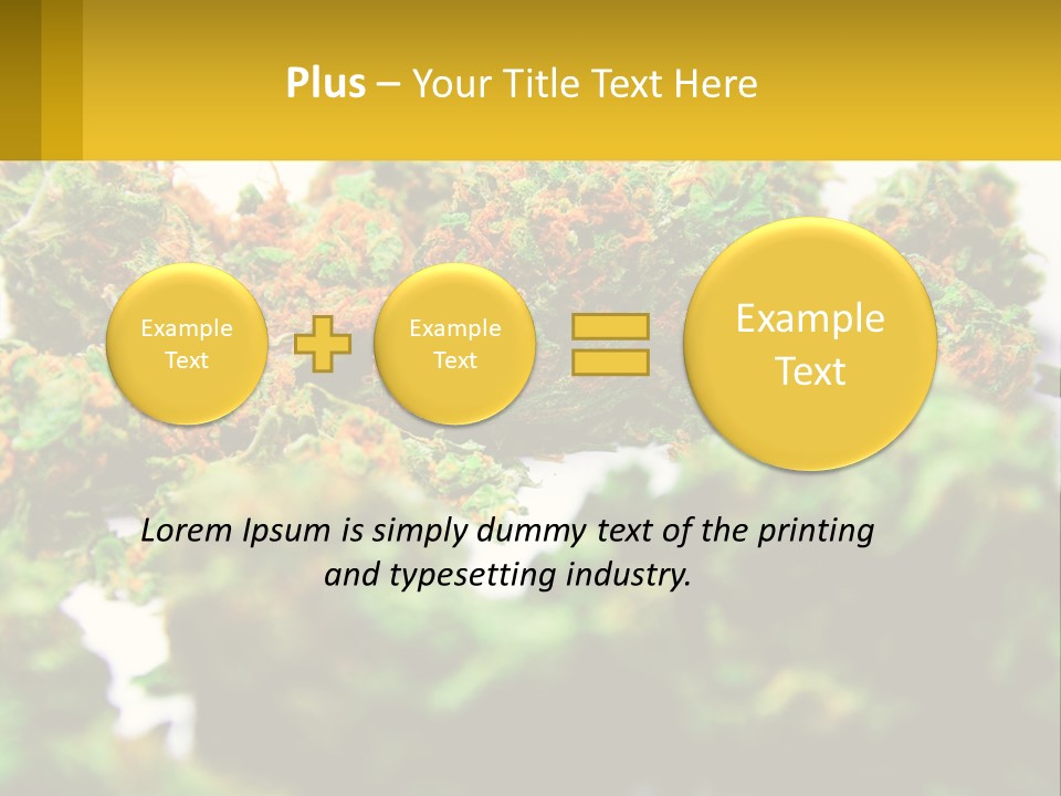 A Pile Of Green Weed Sitting On Top Of A Table PowerPoint Template