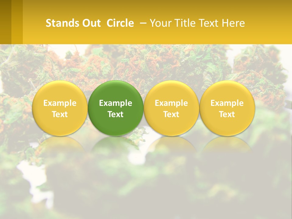 A Pile Of Green Weed Sitting On Top Of A Table PowerPoint Template