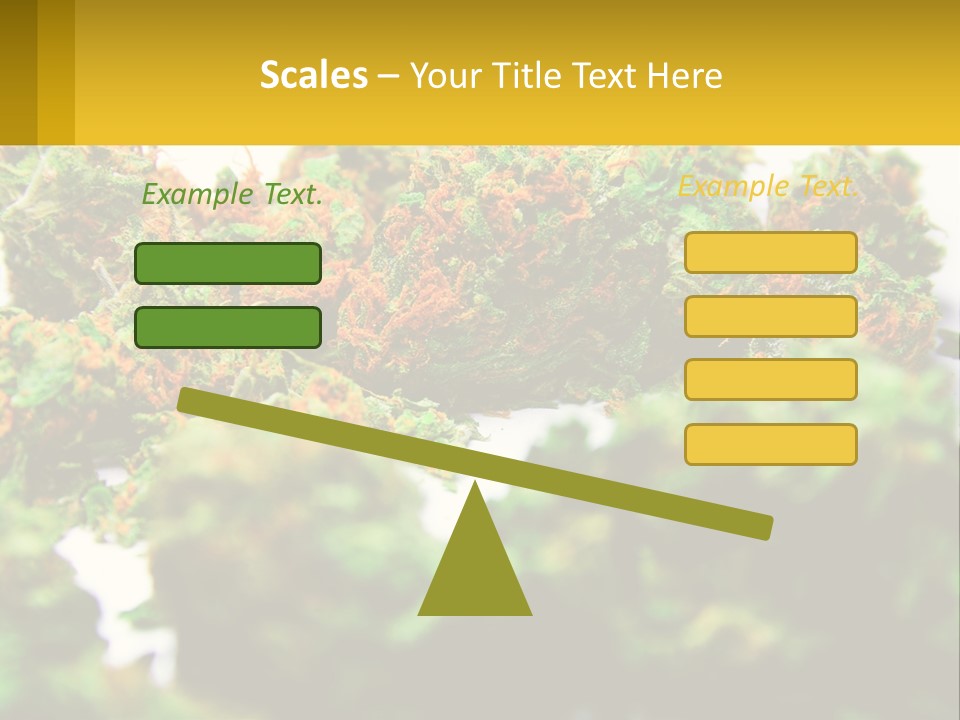 A Pile Of Green Weed Sitting On Top Of A Table PowerPoint Template