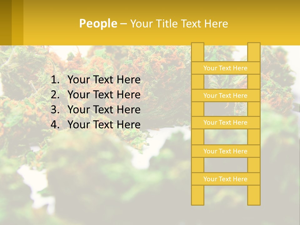 A Pile Of Green Weed Sitting On Top Of A Table PowerPoint Template