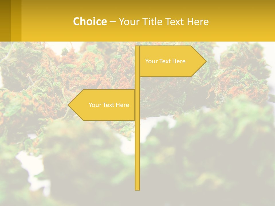 A Pile Of Green Weed Sitting On Top Of A Table PowerPoint Template