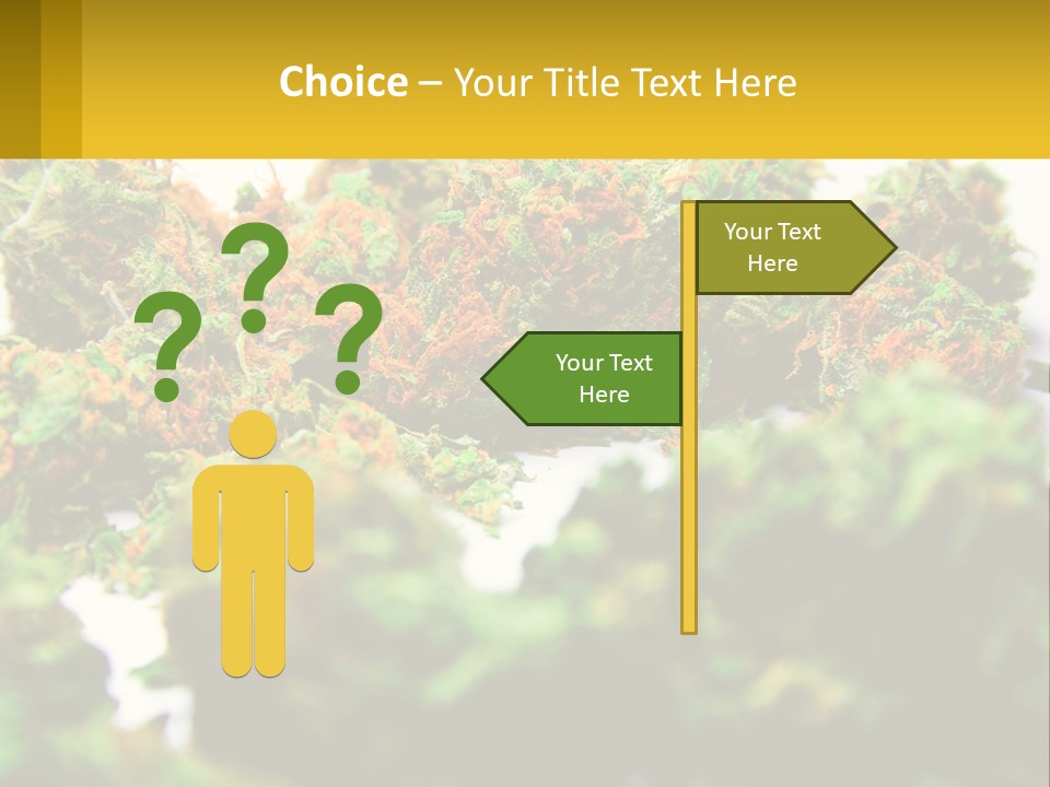 A Pile Of Green Weed Sitting On Top Of A Table PowerPoint Template