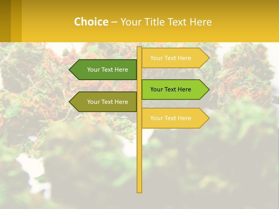 A Pile Of Green Weed Sitting On Top Of A Table PowerPoint Template