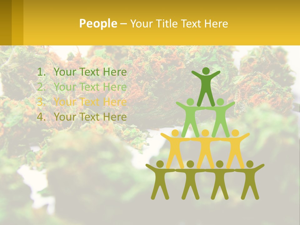 A Pile Of Green Weed Sitting On Top Of A Table PowerPoint Template