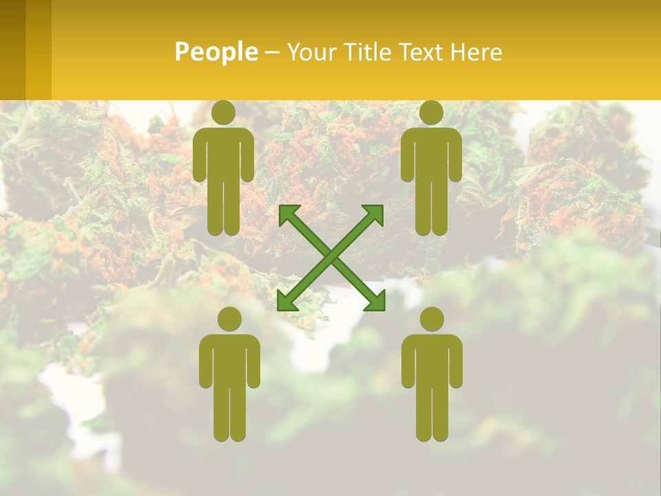 A Pile Of Green Weed Sitting On Top Of A Table PowerPoint Template