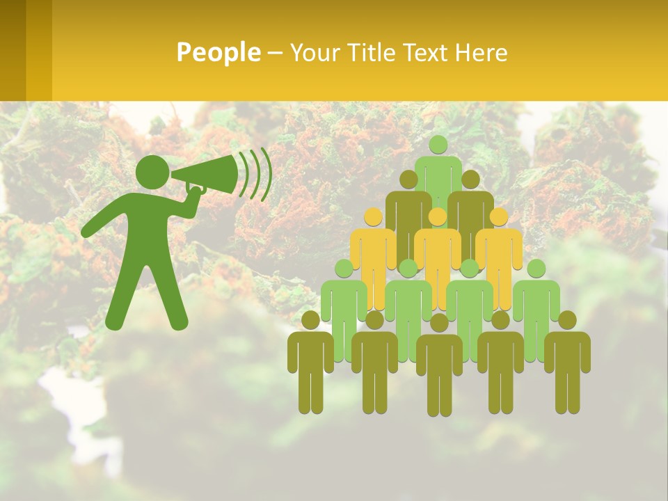 A Pile Of Green Weed Sitting On Top Of A Table PowerPoint Template