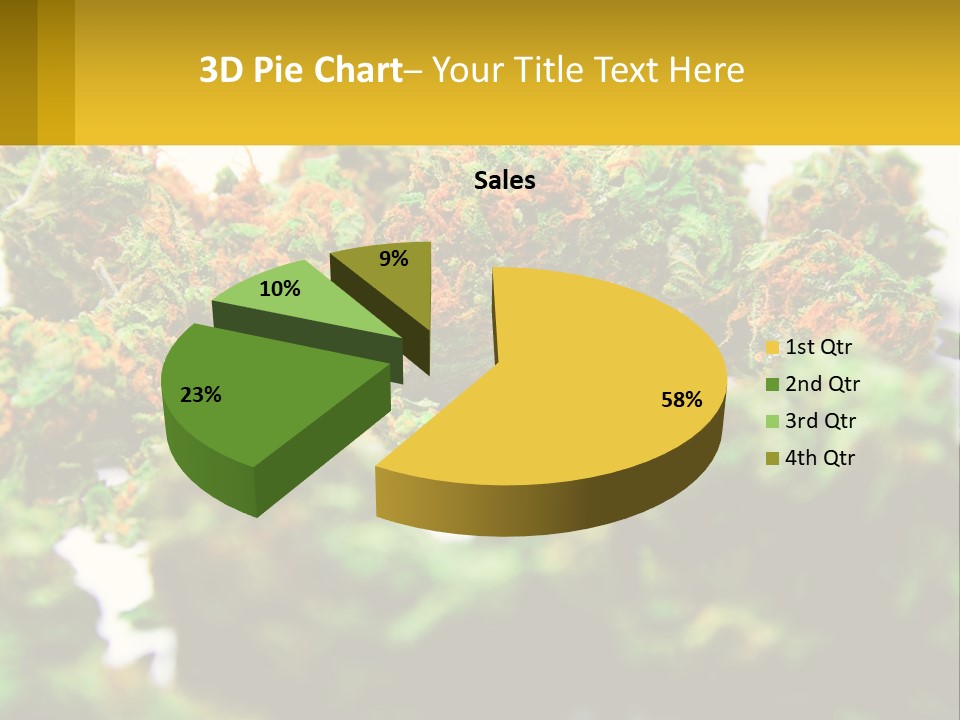 A Pile Of Green Weed Sitting On Top Of A Table PowerPoint Template