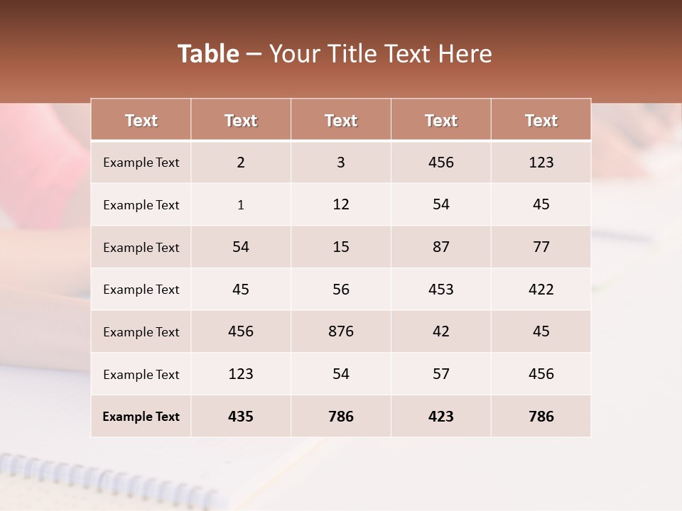 A Group Of People Sitting At A Table Writing On Notebooks PowerPoint Template