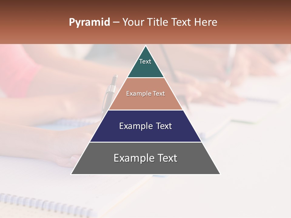A Group Of People Sitting At A Table Writing On Notebooks PowerPoint Template