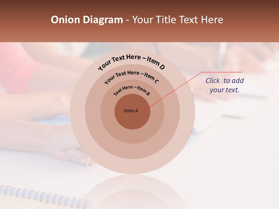 A Group Of People Sitting At A Table Writing On Notebooks PowerPoint Template
