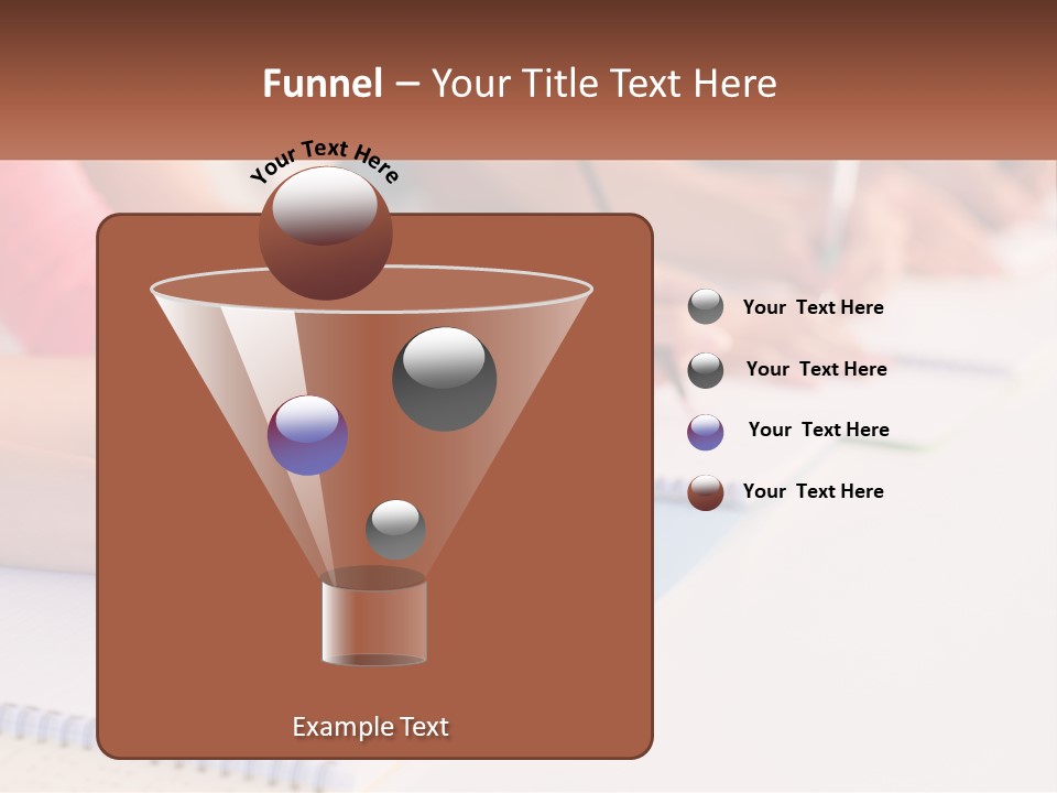 A Group Of People Sitting At A Table Writing On Notebooks PowerPoint Template