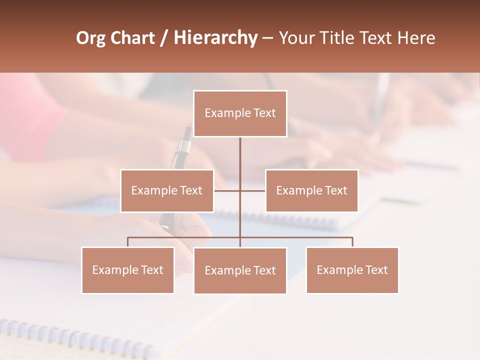 A Group Of People Sitting At A Table Writing On Notebooks PowerPoint Template