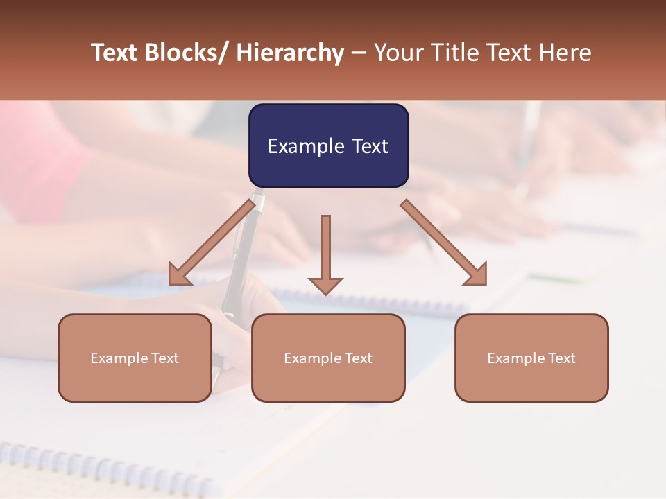 A Group Of People Sitting At A Table Writing On Notebooks PowerPoint Template