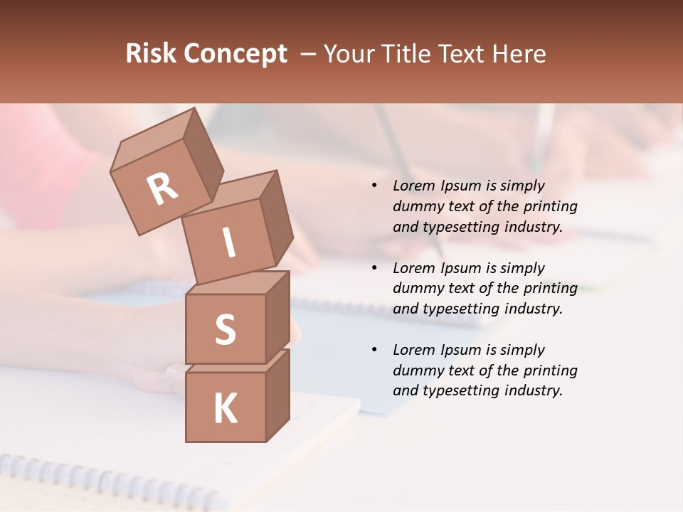 A Group Of People Sitting At A Table Writing On Notebooks PowerPoint Template