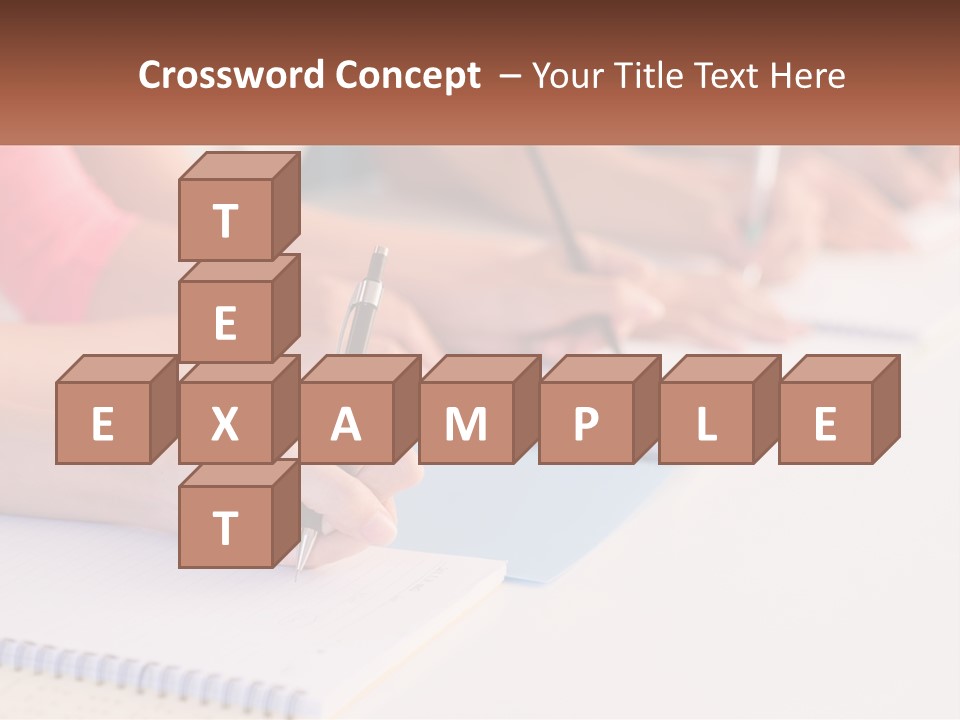 A Group Of People Sitting At A Table Writing On Notebooks PowerPoint Template