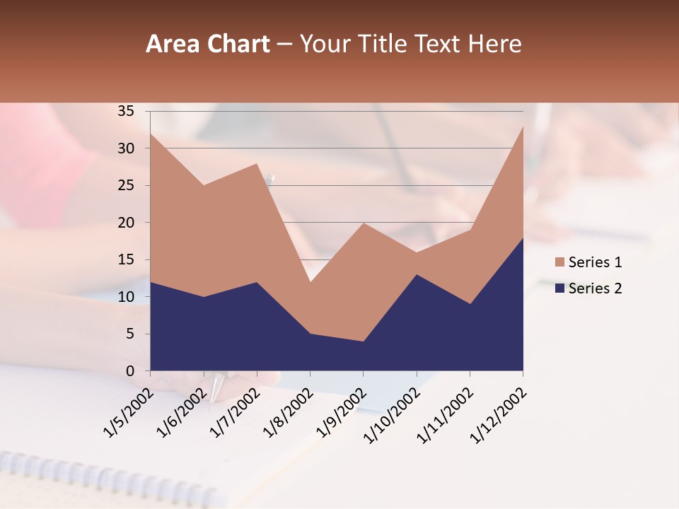A Group Of People Sitting At A Table Writing On Notebooks PowerPoint Template