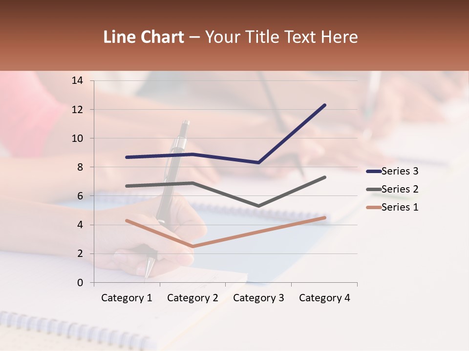 A Group Of People Sitting At A Table Writing On Notebooks PowerPoint Template
