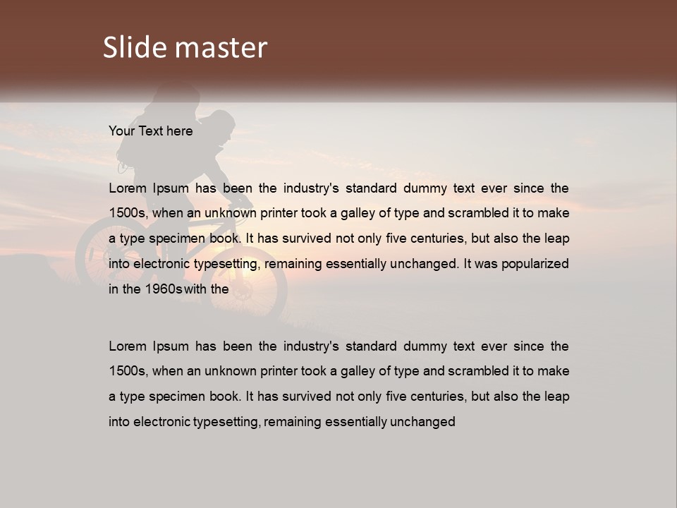 A Person Riding A Bike On Top Of A Hill PowerPoint Template