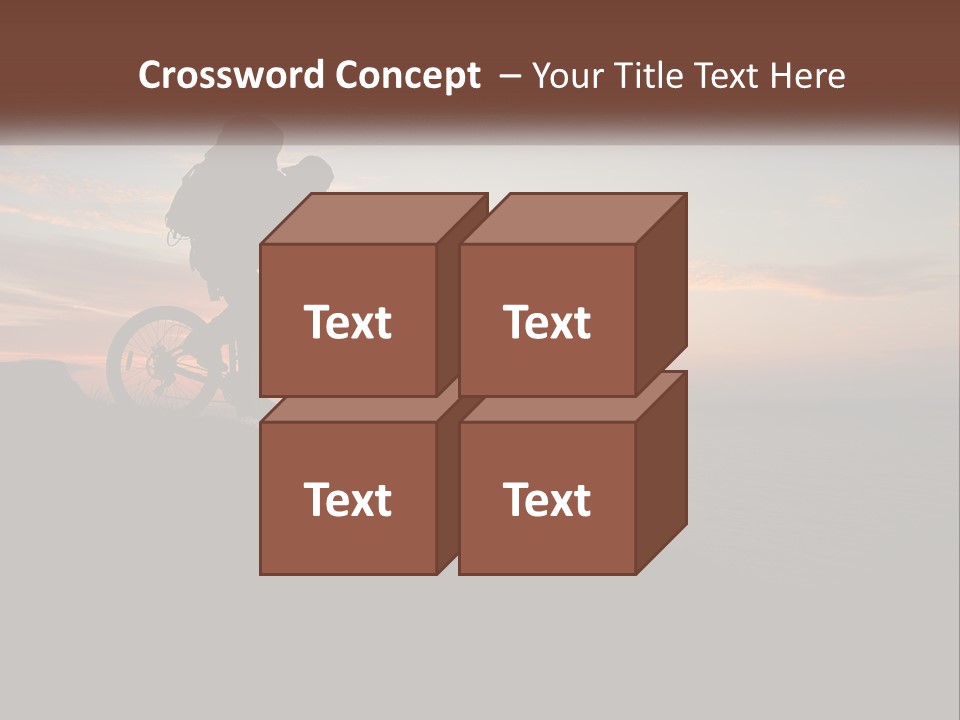 A Person Riding A Bike On Top Of A Hill PowerPoint Template