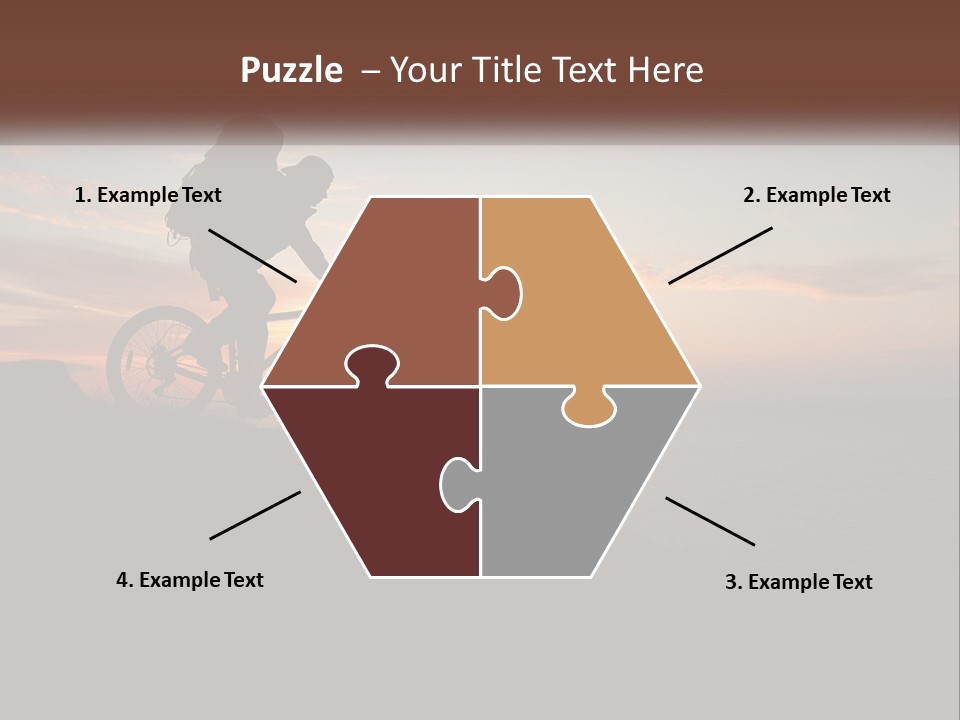 A Person Riding A Bike On Top Of A Hill PowerPoint Template