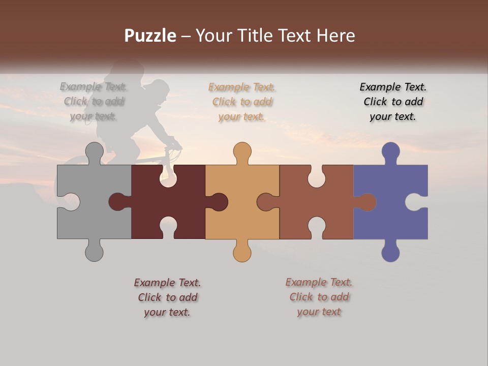 A Person Riding A Bike On Top Of A Hill PowerPoint Template