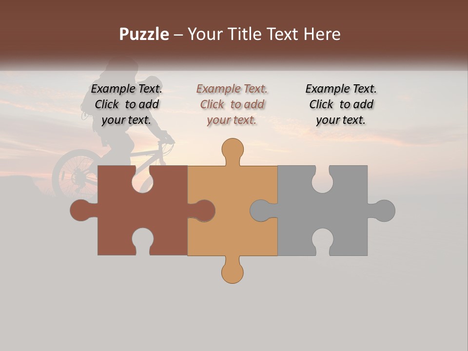 A Person Riding A Bike On Top Of A Hill PowerPoint Template