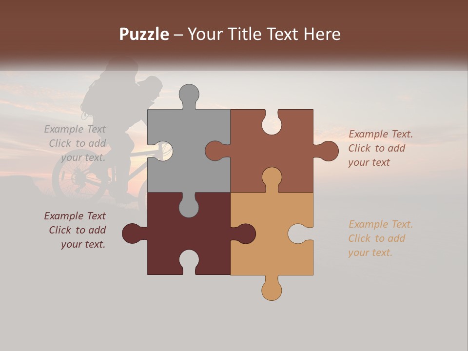 A Person Riding A Bike On Top Of A Hill PowerPoint Template