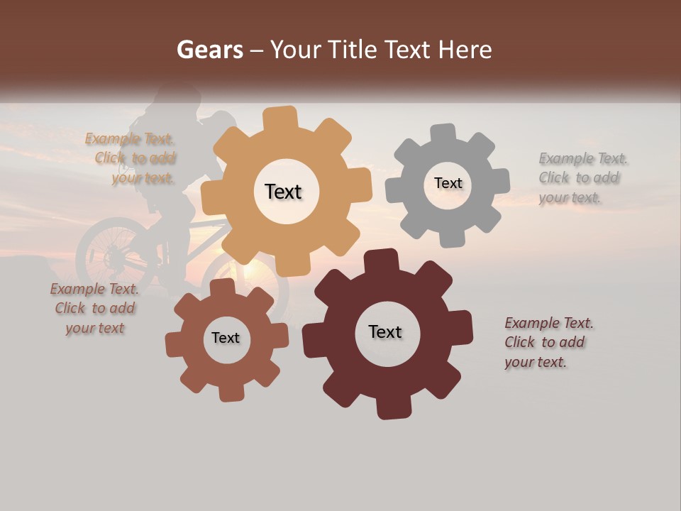 A Person Riding A Bike On Top Of A Hill PowerPoint Template