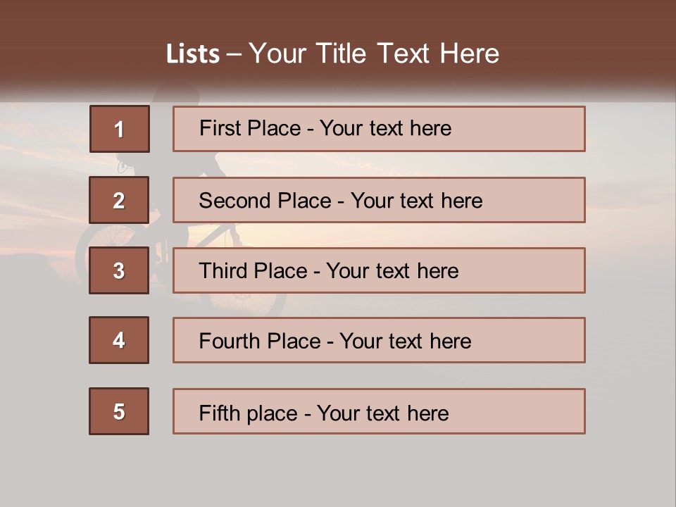 A Person Riding A Bike On Top Of A Hill PowerPoint Template