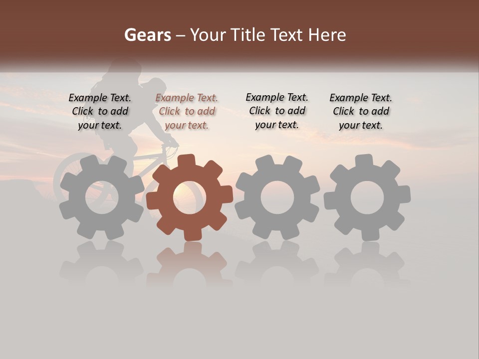 A Person Riding A Bike On Top Of A Hill PowerPoint Template