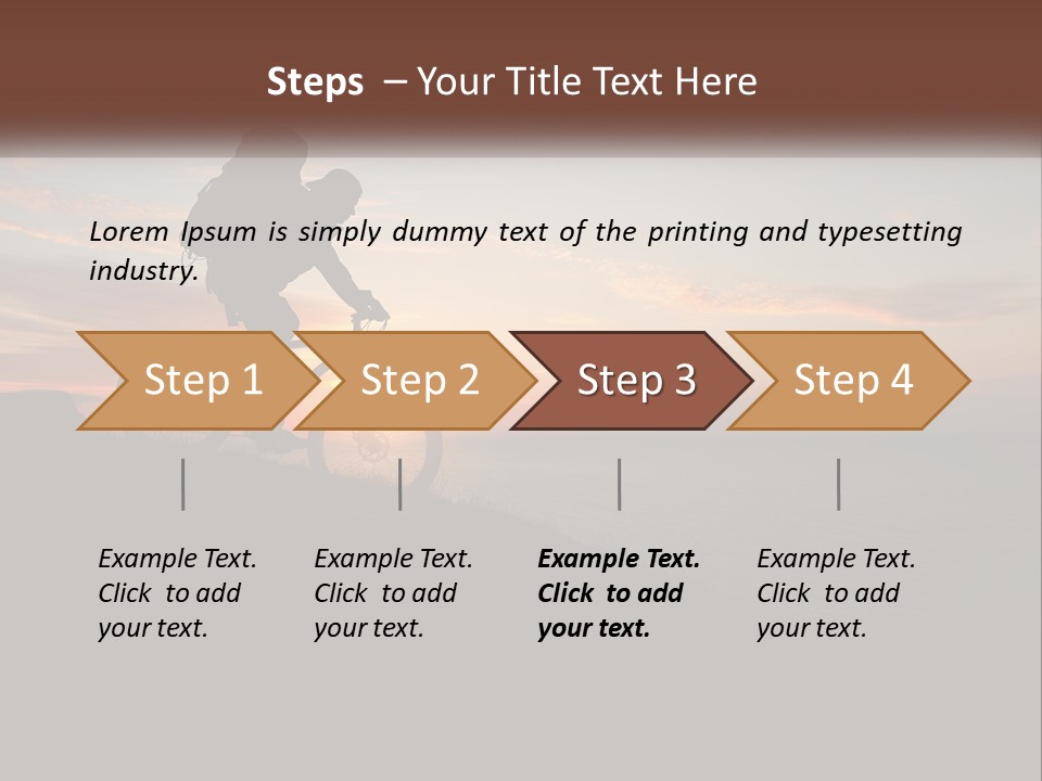 A Person Riding A Bike On Top Of A Hill PowerPoint Template