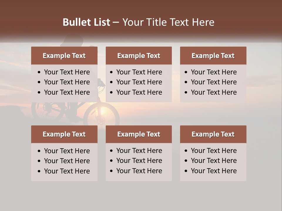 A Person Riding A Bike On Top Of A Hill PowerPoint Template