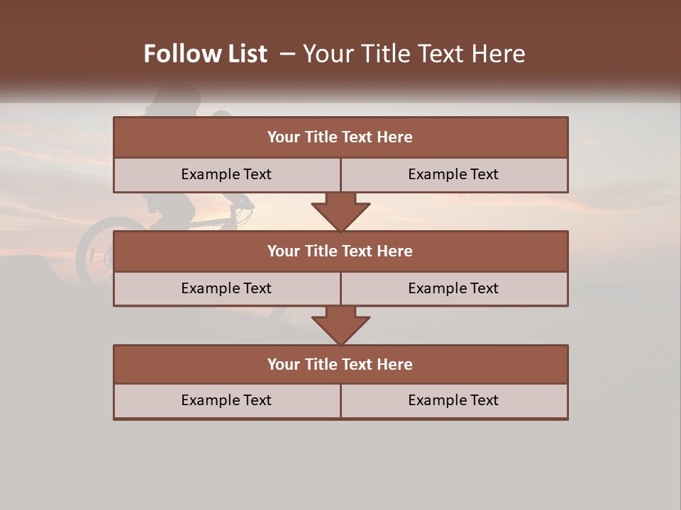 A Person Riding A Bike On Top Of A Hill PowerPoint Template