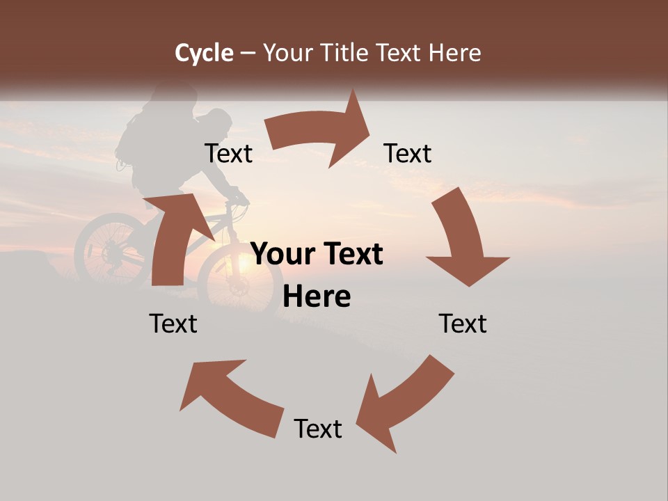 A Person Riding A Bike On Top Of A Hill PowerPoint Template