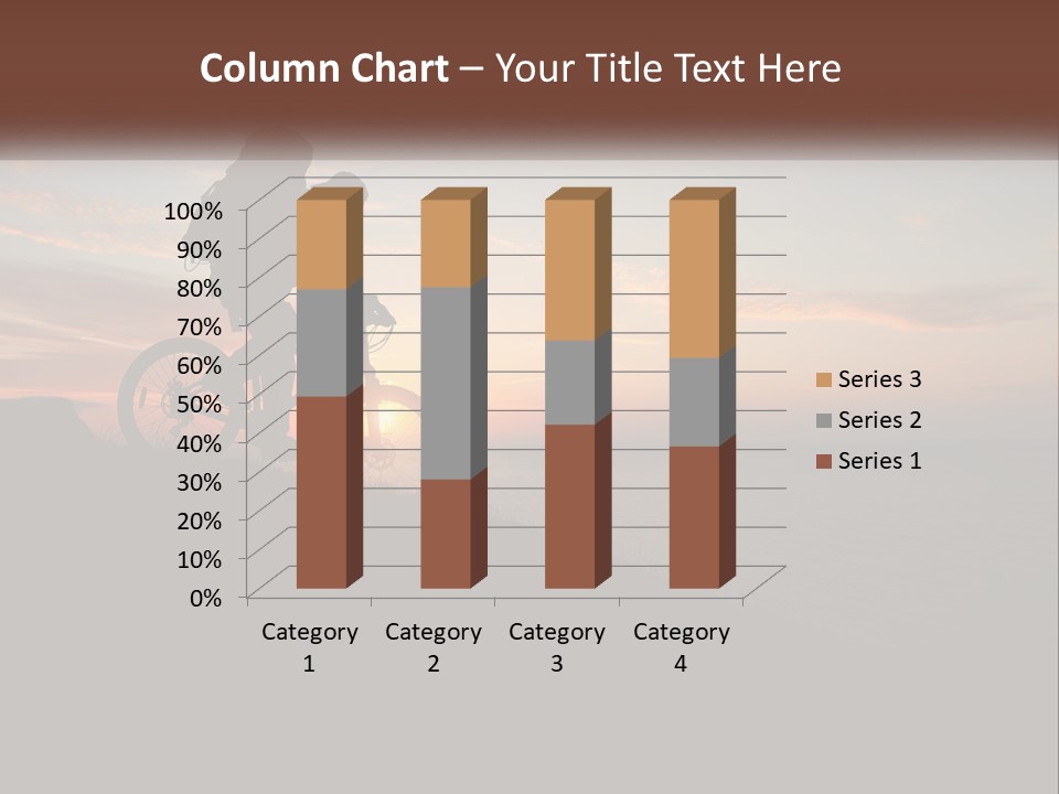 A Person Riding A Bike On Top Of A Hill PowerPoint Template