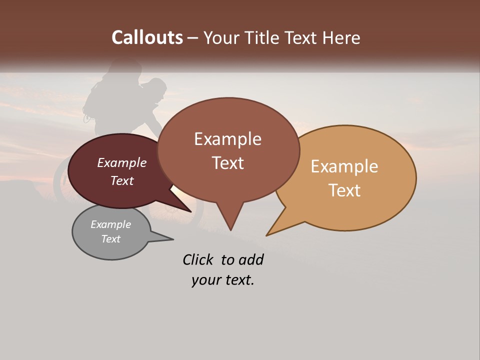 A Person Riding A Bike On Top Of A Hill PowerPoint Template