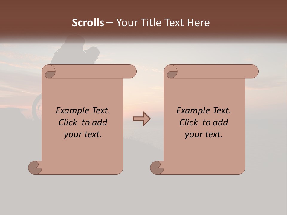 A Person Riding A Bike On Top Of A Hill PowerPoint Template