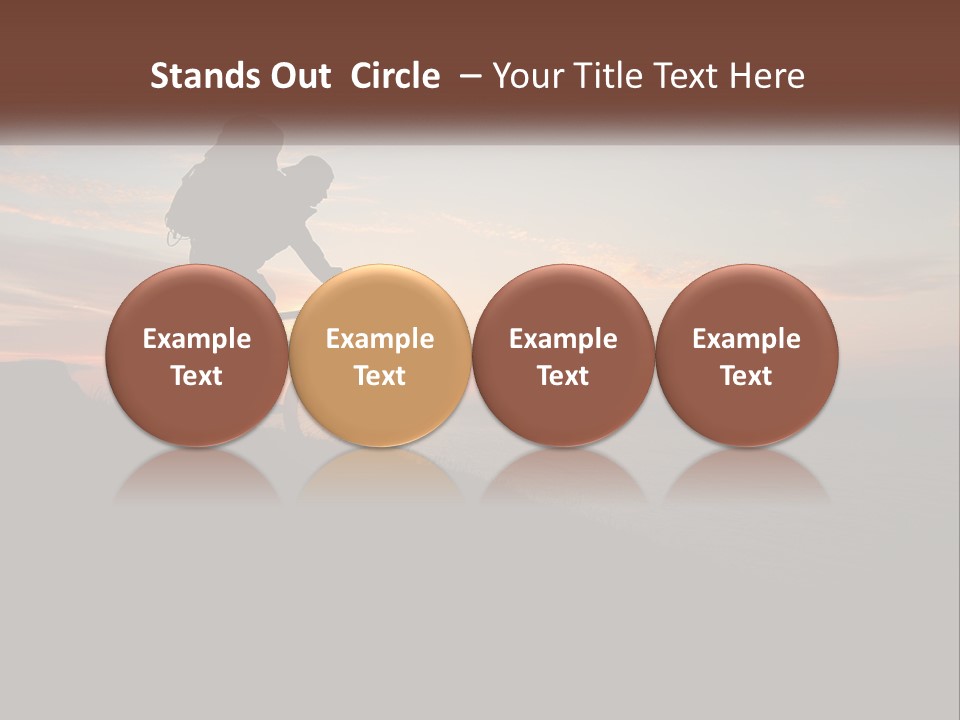 A Person Riding A Bike On Top Of A Hill PowerPoint Template