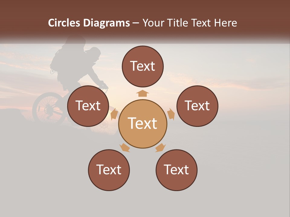 A Person Riding A Bike On Top Of A Hill PowerPoint Template