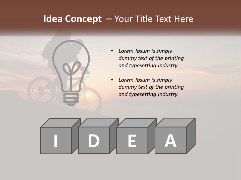 A Person Riding A Bike On Top Of A Hill PowerPoint Template