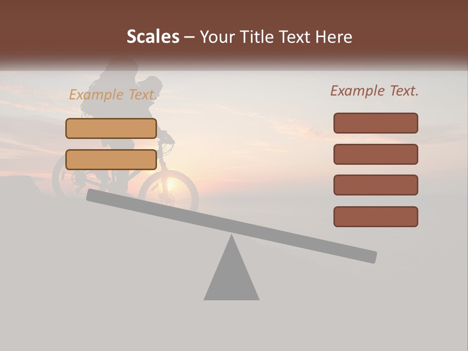 A Person Riding A Bike On Top Of A Hill PowerPoint Template