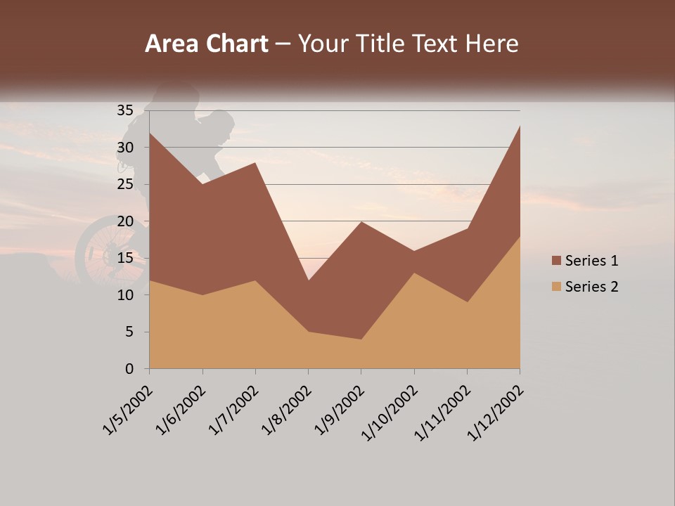 A Person Riding A Bike On Top Of A Hill PowerPoint Template