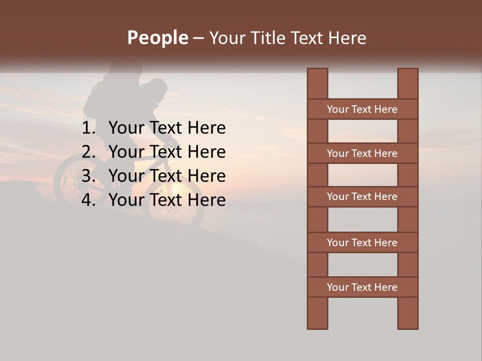 A Person Riding A Bike On Top Of A Hill PowerPoint Template