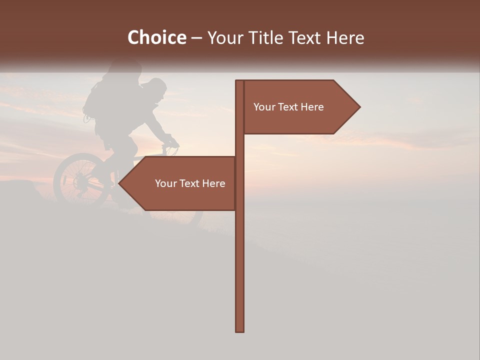 A Person Riding A Bike On Top Of A Hill PowerPoint Template
