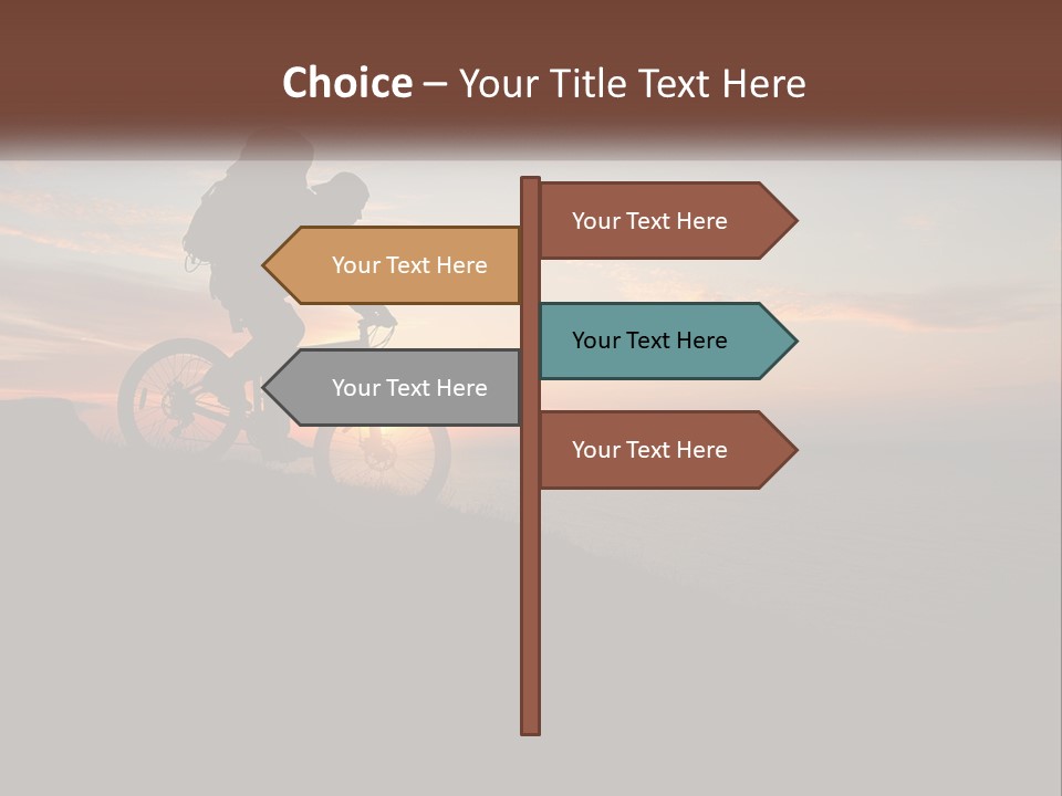 A Person Riding A Bike On Top Of A Hill PowerPoint Template
