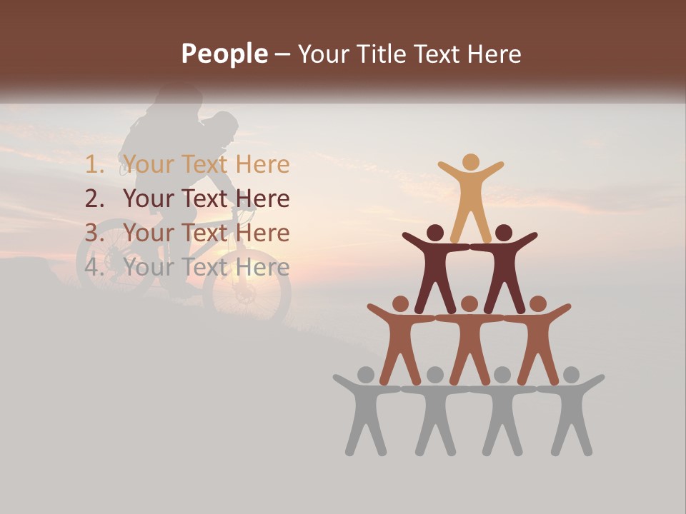 A Person Riding A Bike On Top Of A Hill PowerPoint Template