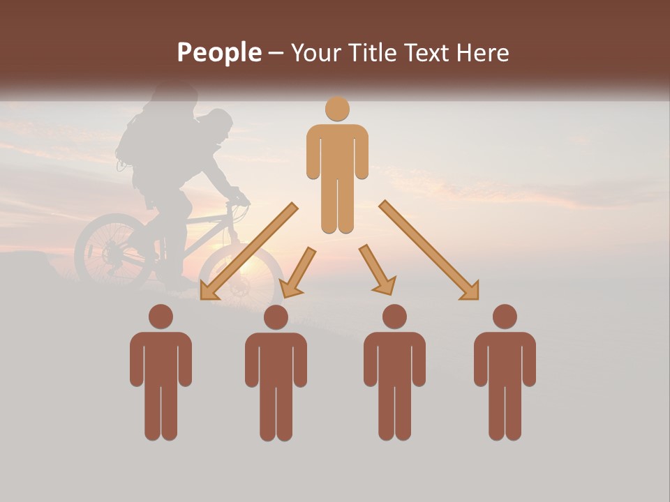 A Person Riding A Bike On Top Of A Hill PowerPoint Template