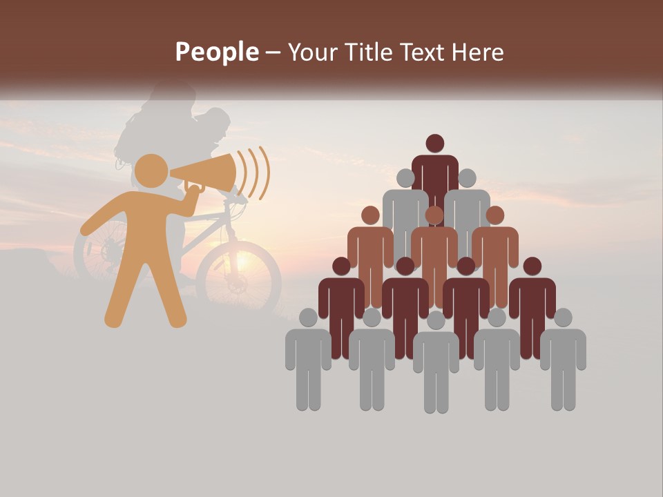 A Person Riding A Bike On Top Of A Hill PowerPoint Template